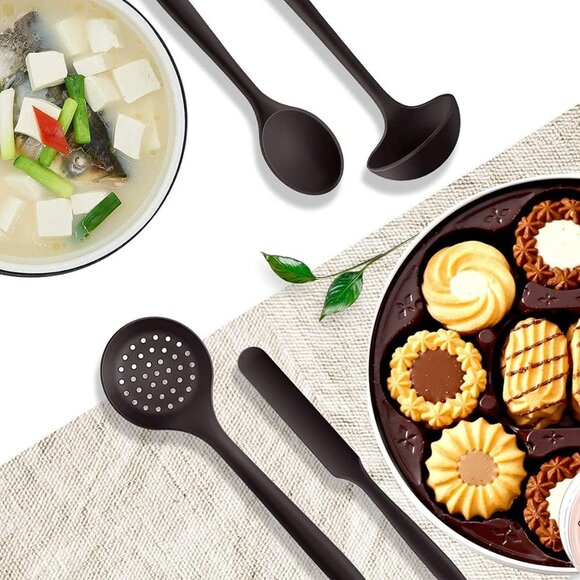 🆕 Silicone Heat Resistant Kitchen Utensils Spatula Turner Tongs Spoon Nonstick - Picture 9 of 9